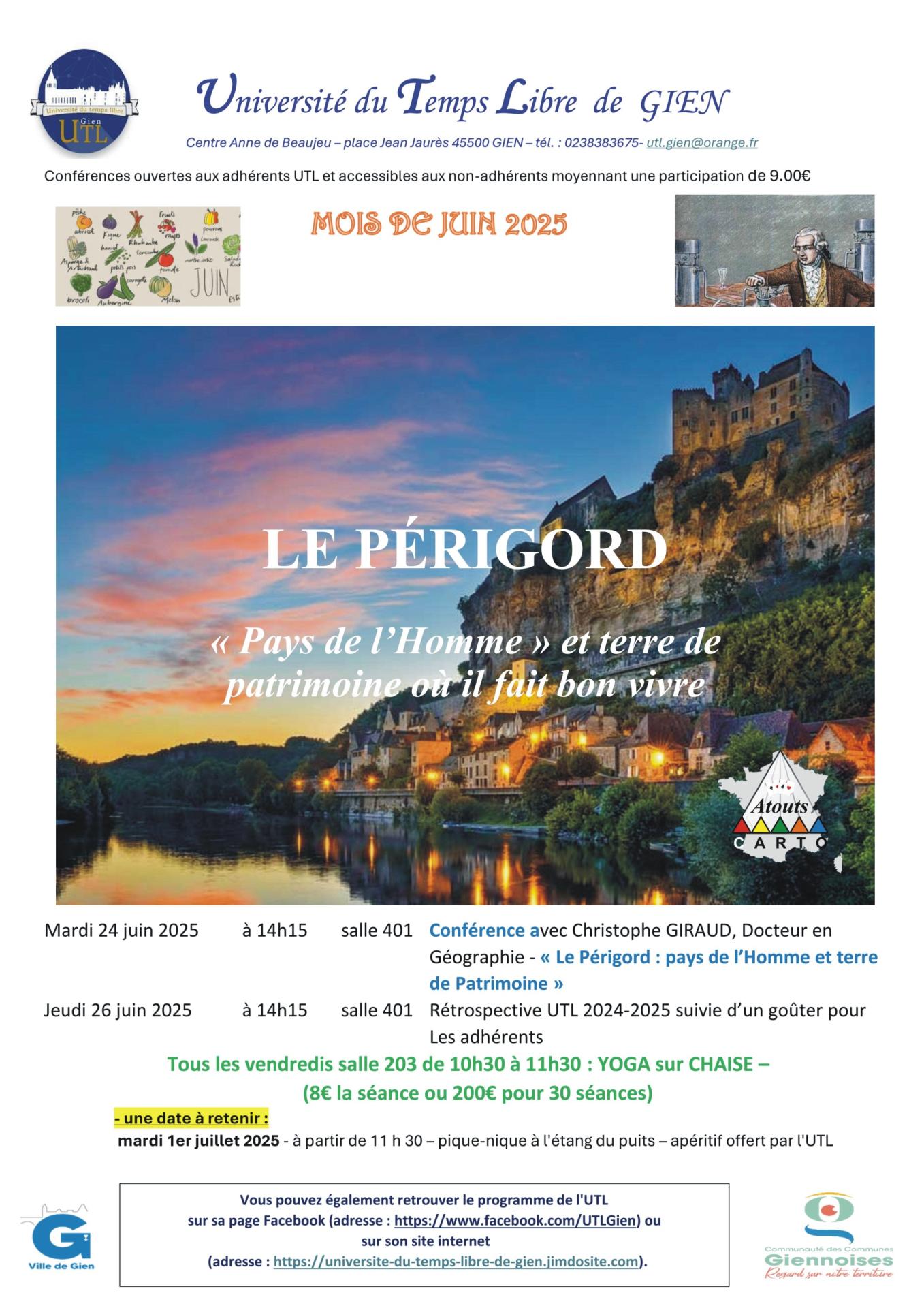 Affiche conf utl gien perigord juin 2025