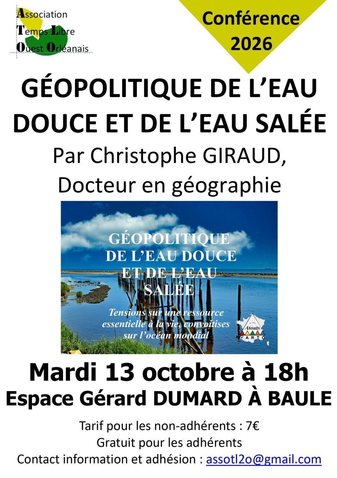 Géopolitique de l'eau douce et de l'eau salée